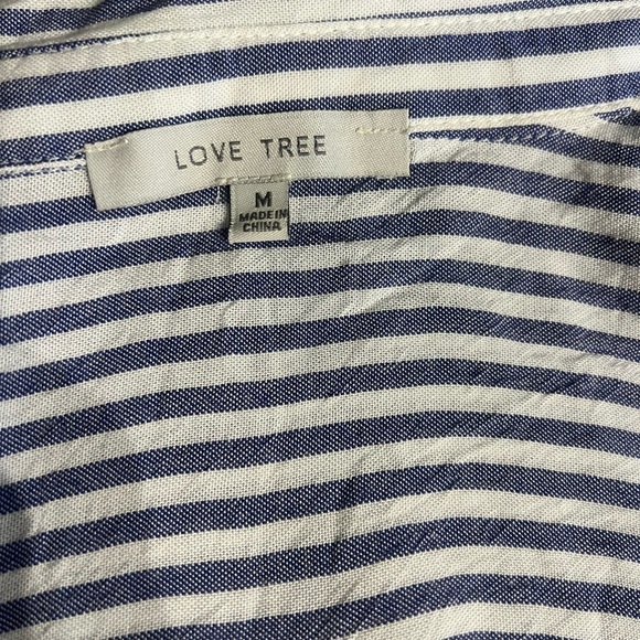 Love Tree Blue and White Striped Top - Picture 4 of 4